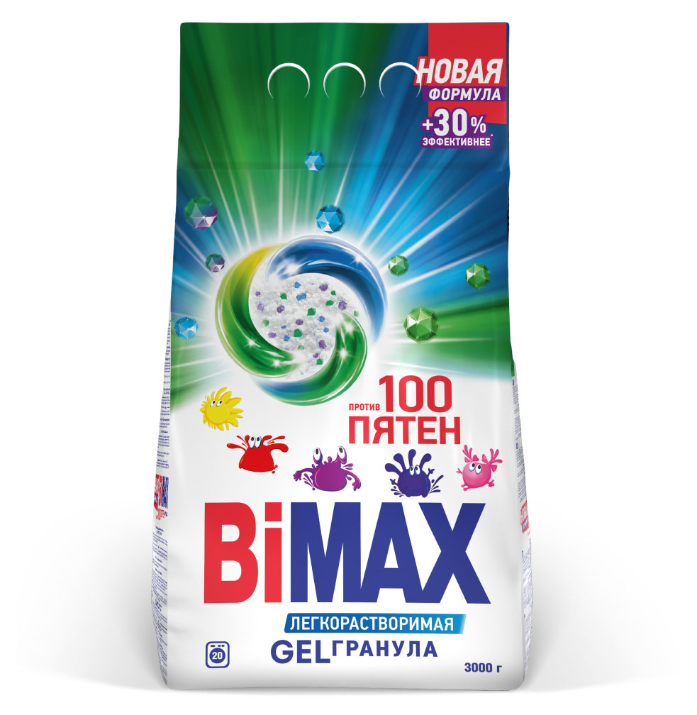 

Стиральный порошок BiMax 100 пятен автомат, 3 кг