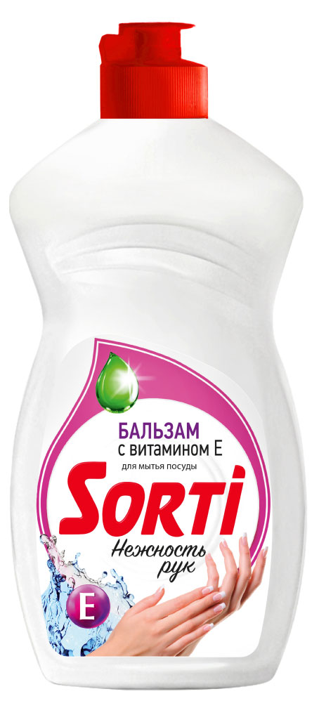 

Средство для мытья посуды Sorti Бальзам с витамином Е, 450 мл