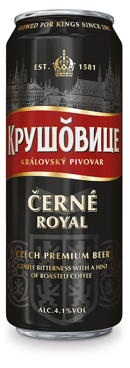 Изображение товара Пиво Krusovice Cerne темное фильтрованное 4,1%, 430 мл