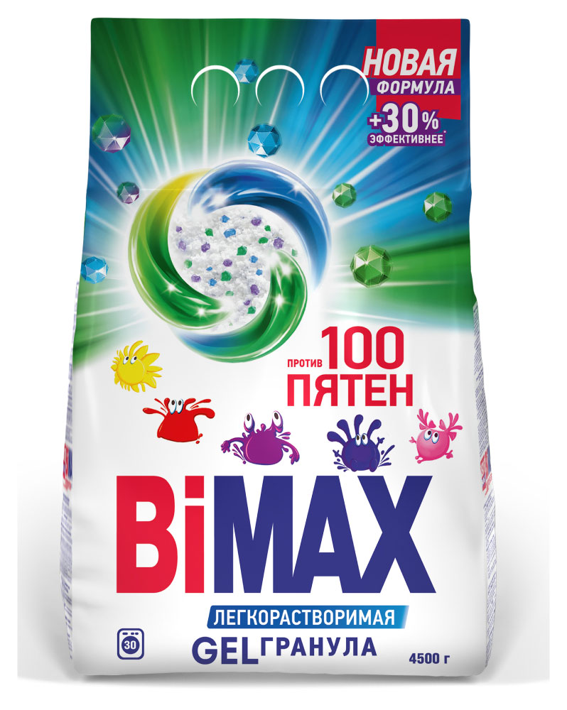 

Стиральный порошок Bimax Automat 100 пятен, 4,5 кг