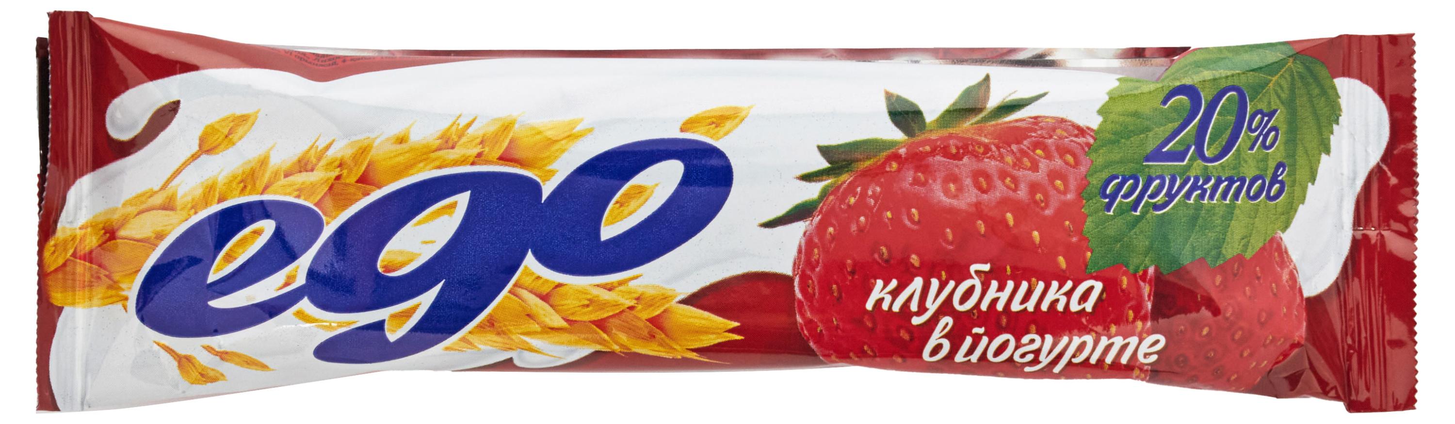 

Батончик мюсли Ego Клубника в йогурте, 25 г