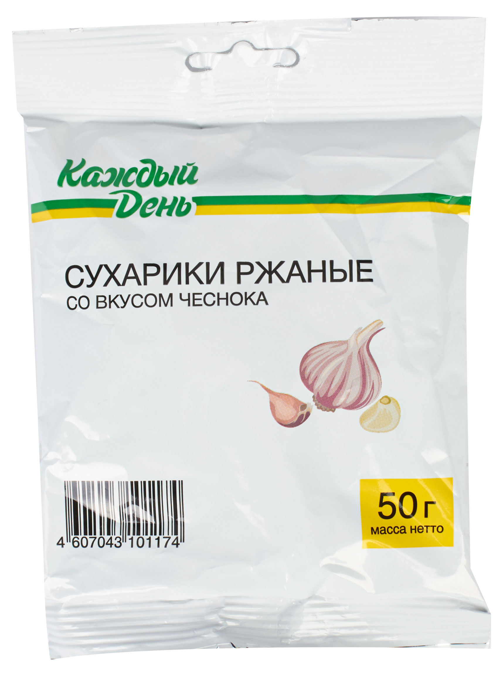 

Сухарики Каждый День чеснок, 50 г