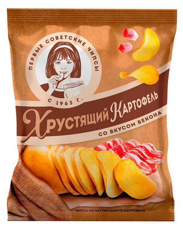 

Чипсы Хрустящий картофель со вкусом бекона, 40 г