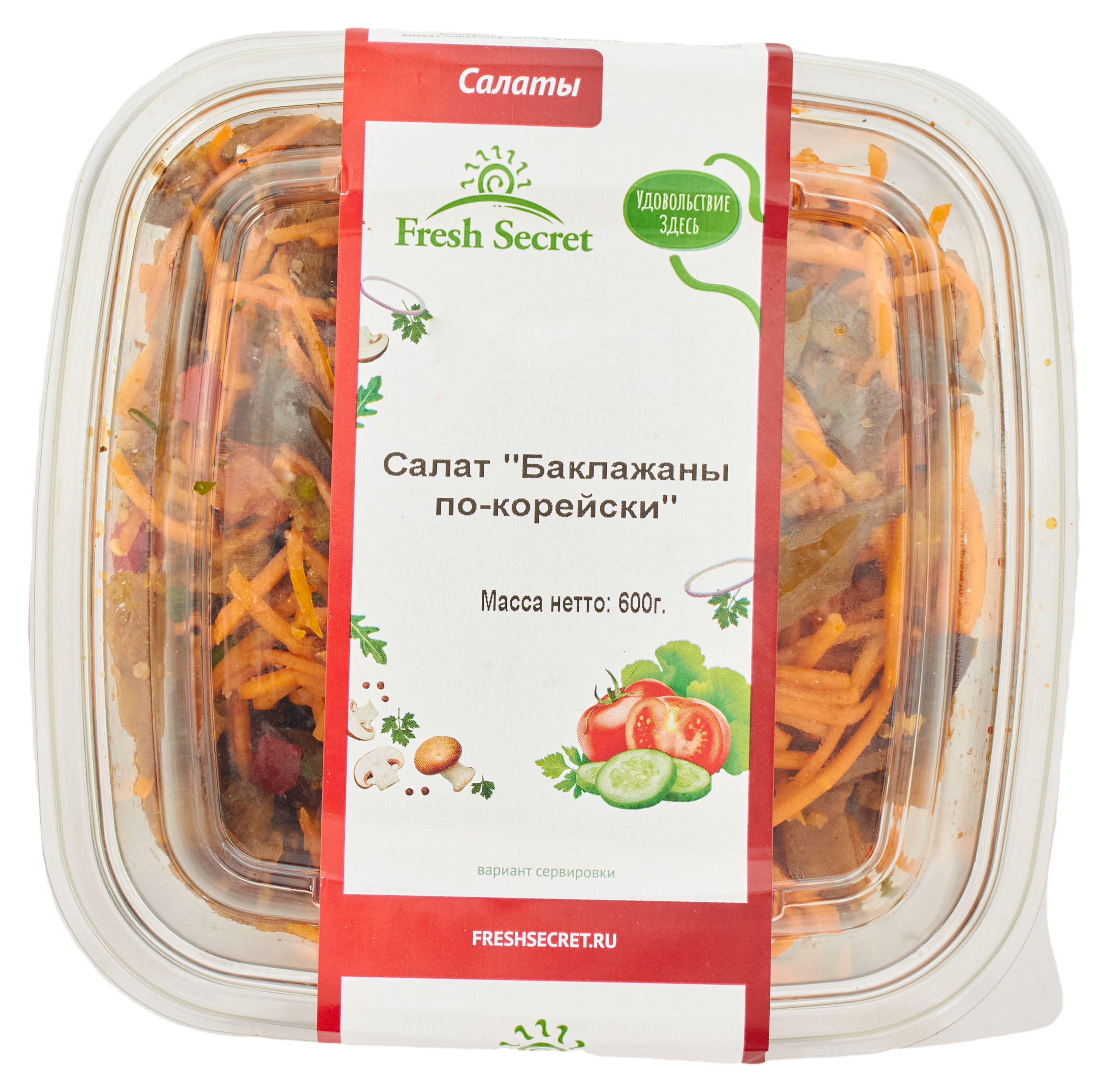 

Баклажаны с морковью по-корейски Fresh Secret, 600 г
