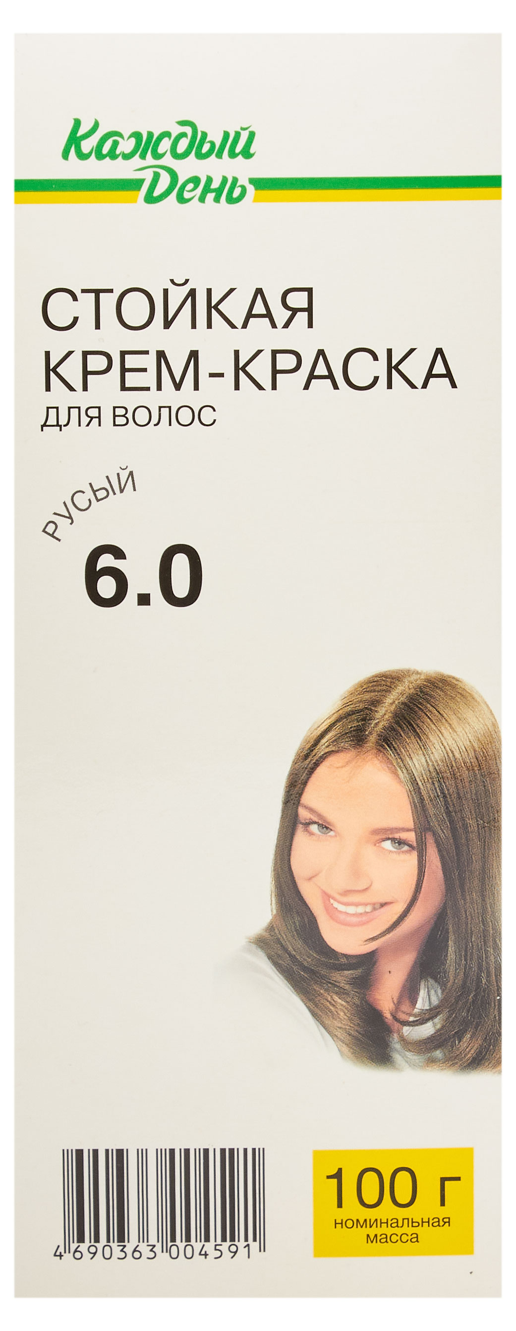 

Крем-краска для волос Каждый день Русый тон 6.0, 100 г
