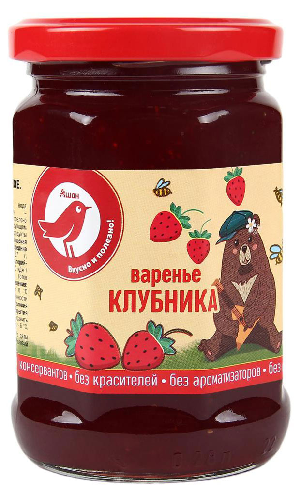 

Варенье АШАН Красная птица клубничное, 380 г
