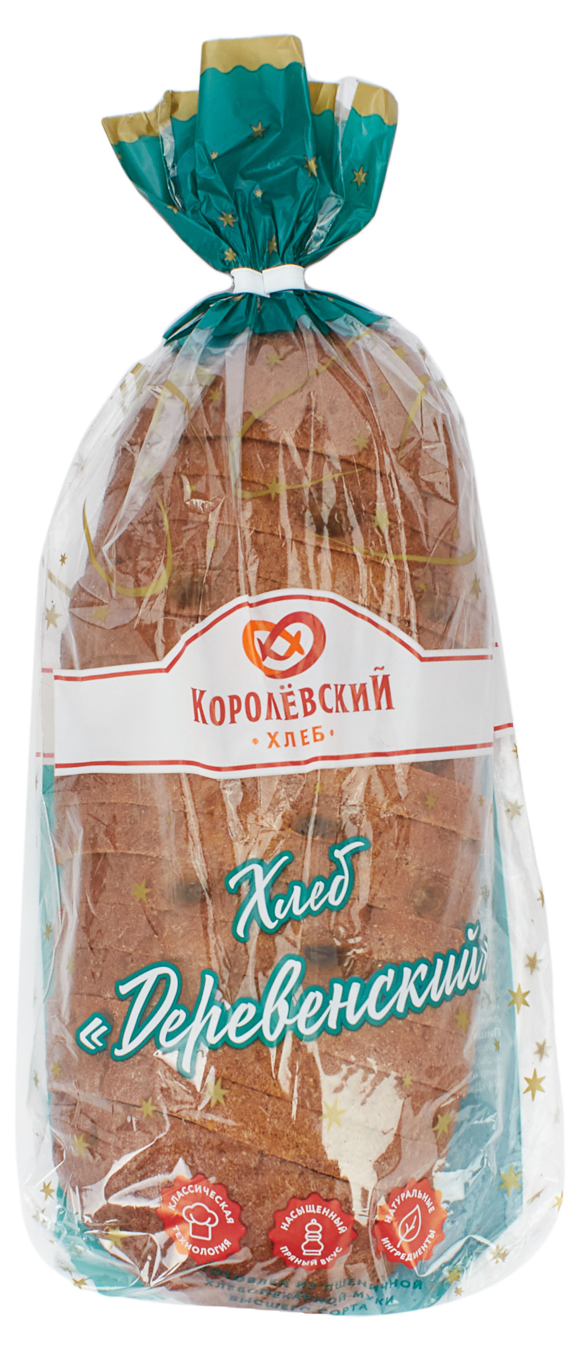 

Хлеб пшенично-ржаной Королевский хлеб Деревенский нарезка, 500 г