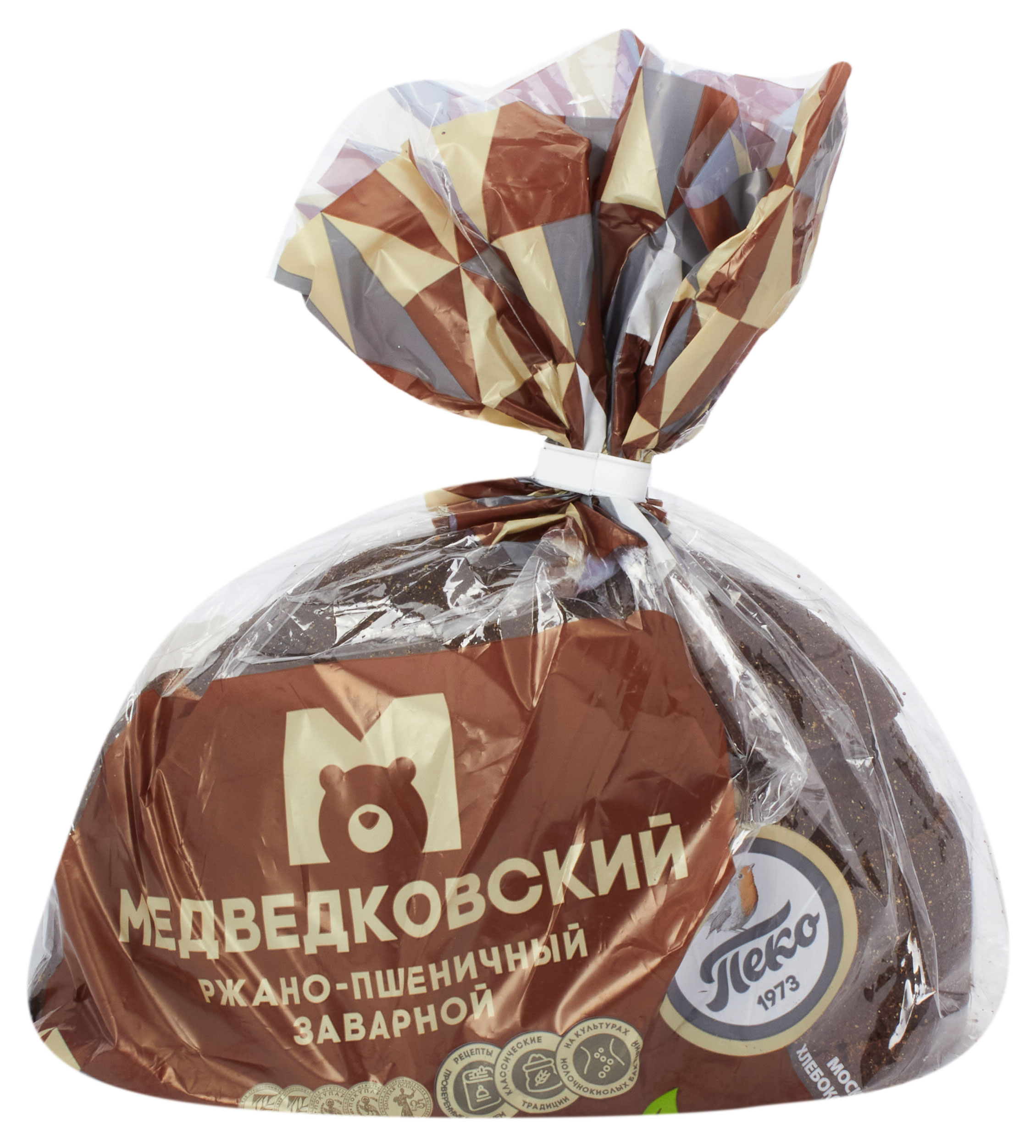 

Хлеб ПЕКО Медведковский Заварной половинка нарезка, 375 г