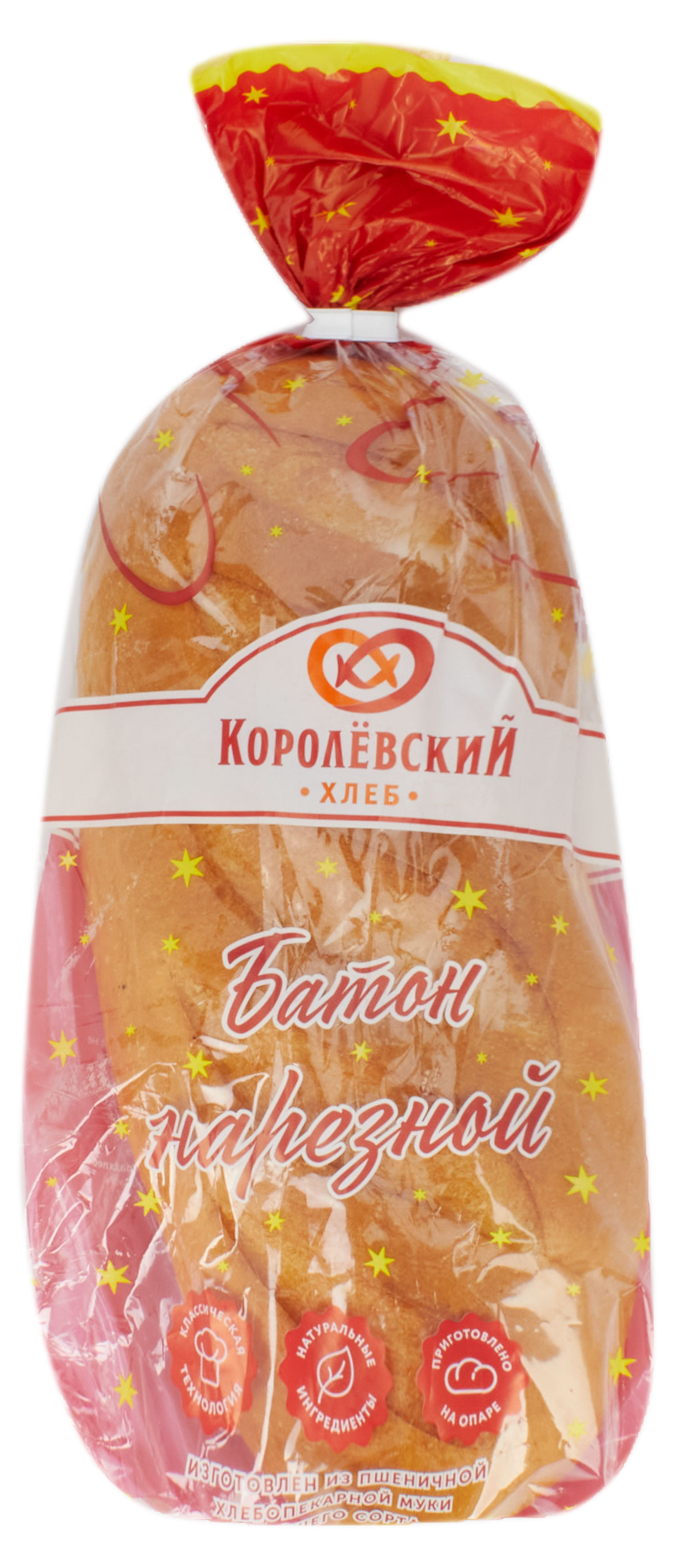 

Батон Королевский хлеб Высший сорт нарезной, 400 г