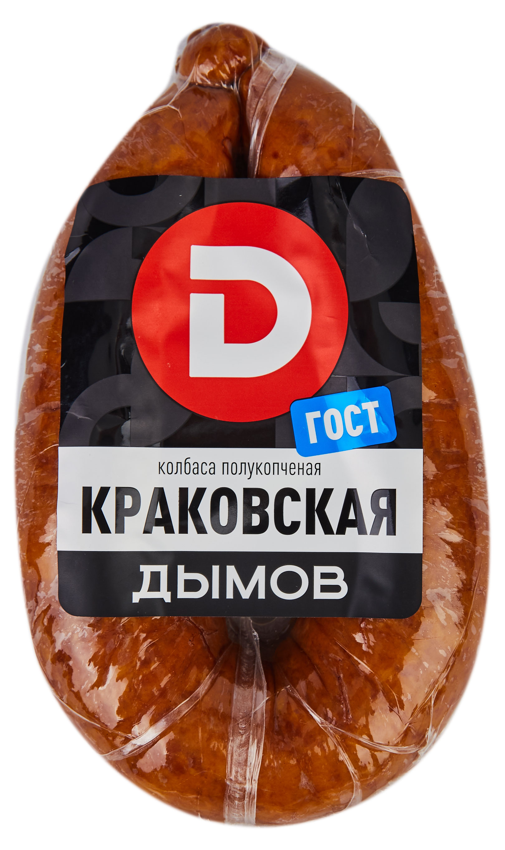 Изображение товара Колбаса «Дымов» Краковская полукопченая 400 г — вкусное мясное деликатесное изделие