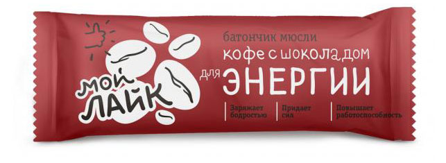 

Батончик злаковый Мой Лайк мюсли кофе с шоколадом для энергии, 25 г