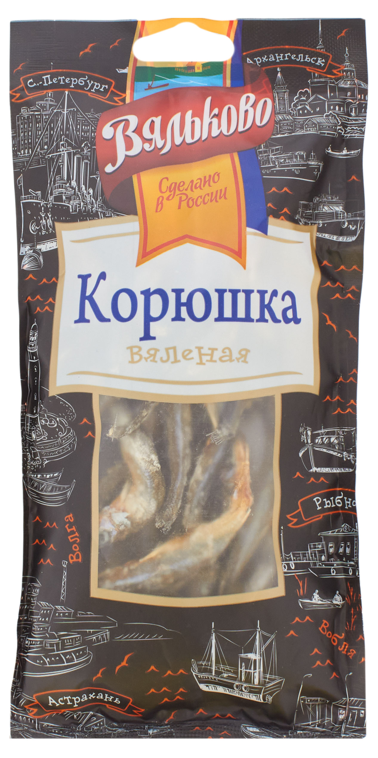 

Корюшка Вяльково вяленая, 60 г