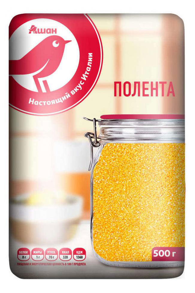 

Крупа кукурузная АШАН Красная птица Полента, 500 г