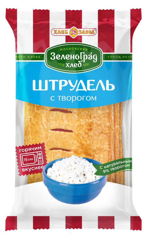 

Штрудель ЗеленоградХлеб с творогом, 60 г