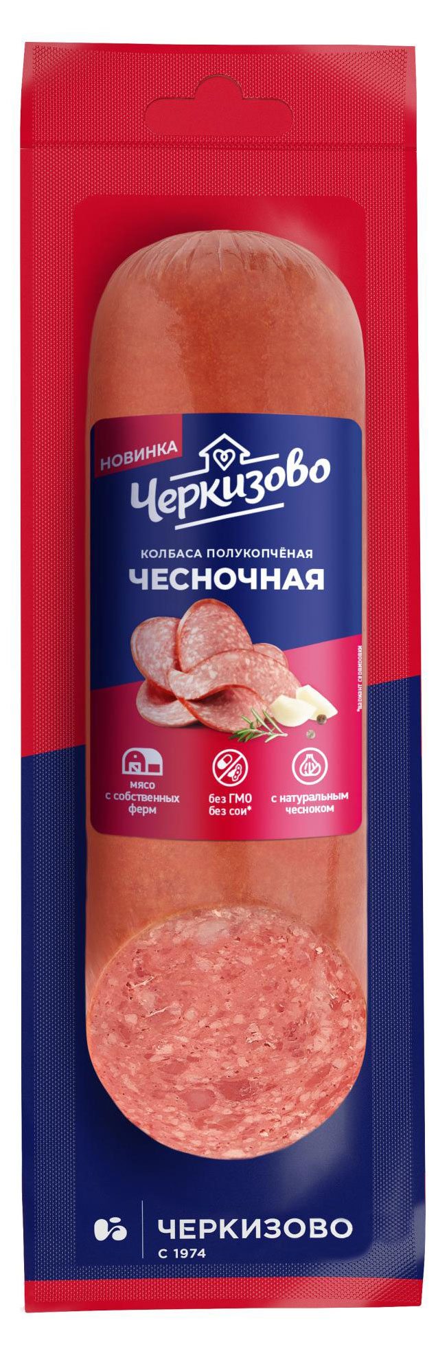 Изображение товара Колбаса полукопченая «Черкизово» Чесночная, 300 г