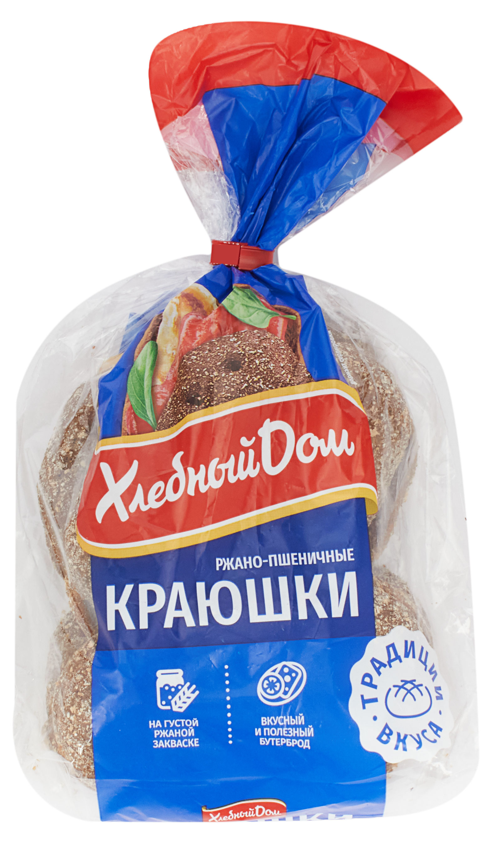 

Лепешки ржано-пшеничные Хлебный Дом Краюшки на густой закваске без сахара нарезка, 240 г