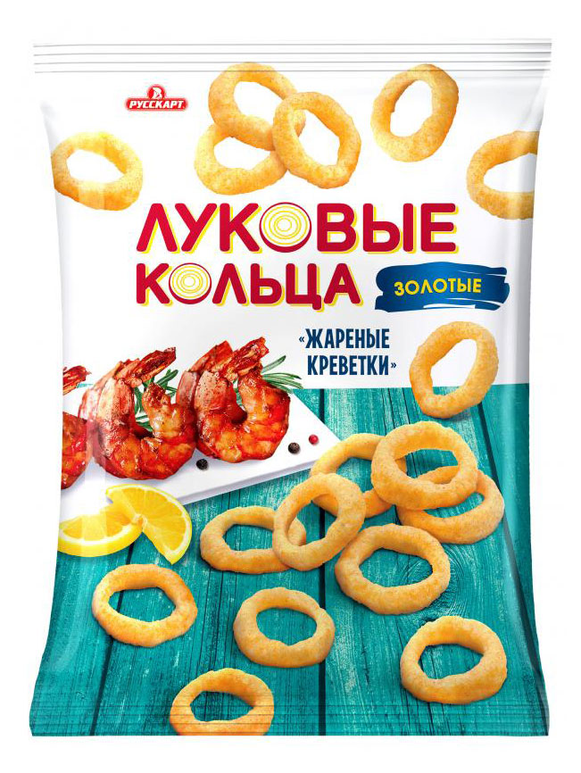 

Луковые кольца Русскарт Золотые со вкусом жареных креветок, 90 г