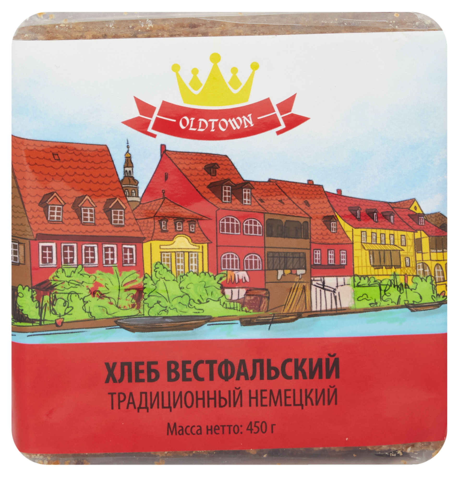

Хлеб мультизлаковый Old Town Вестфальский традиционный цельнозерновой немецкий с семенами бездрожжевой нарезка, 450 г