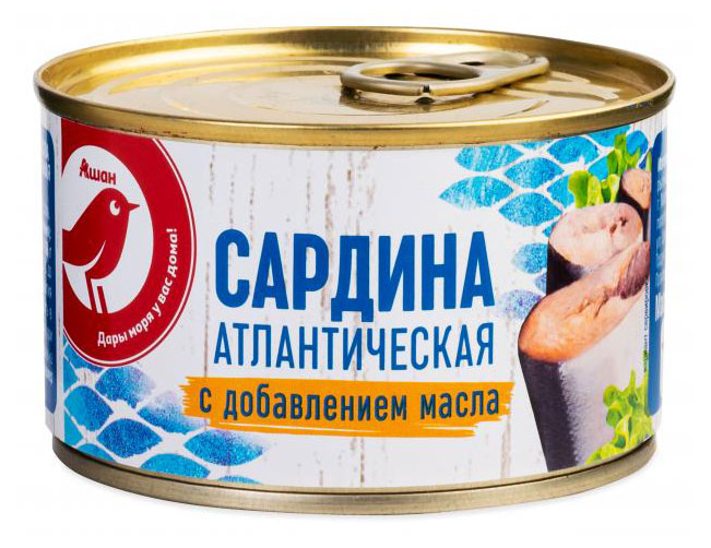 

Сардина АШАН Красная птица атлантическая, 250 г