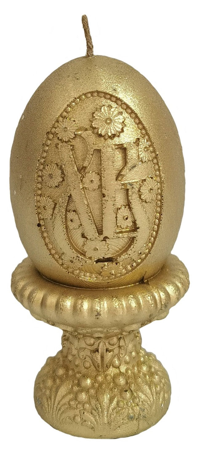 

Свеча декоративная Kukina Raffinata Пасхальное яйцо на подставке