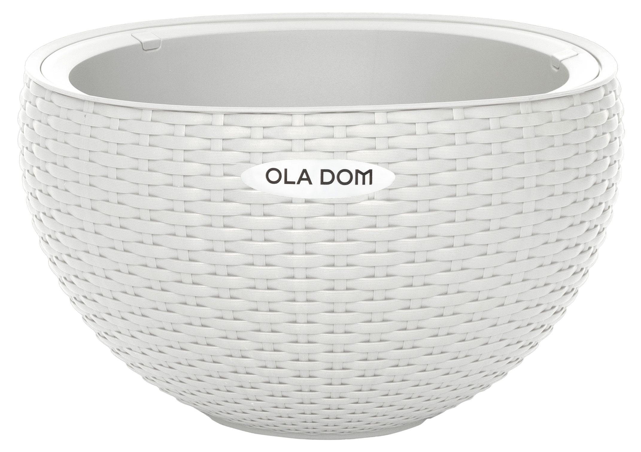 Изображение товара Кашпо OLA DOM Rattan Белый, d 34 см