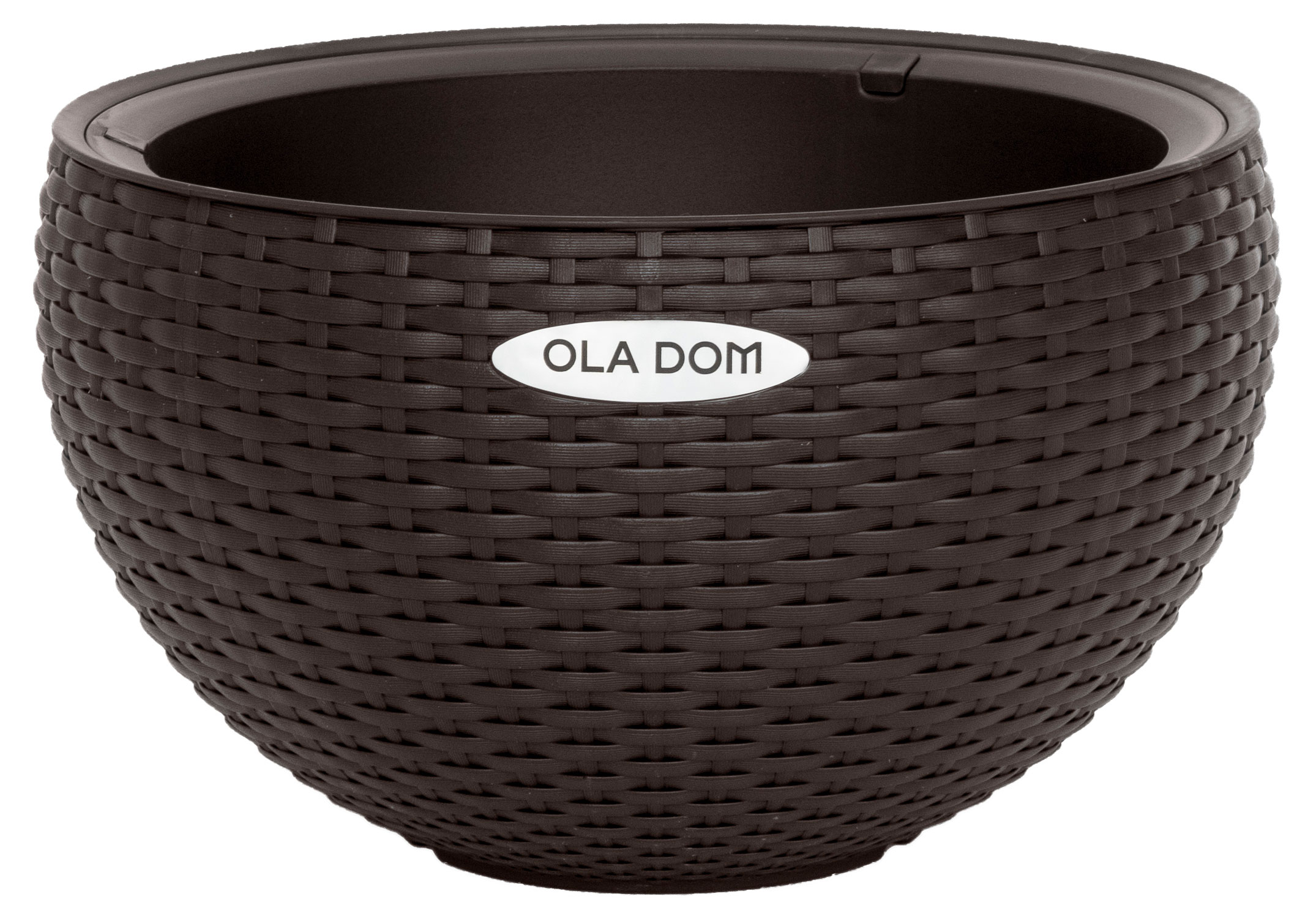 

Кашпо OLA DOM Rattan Коричневый, d 34 см