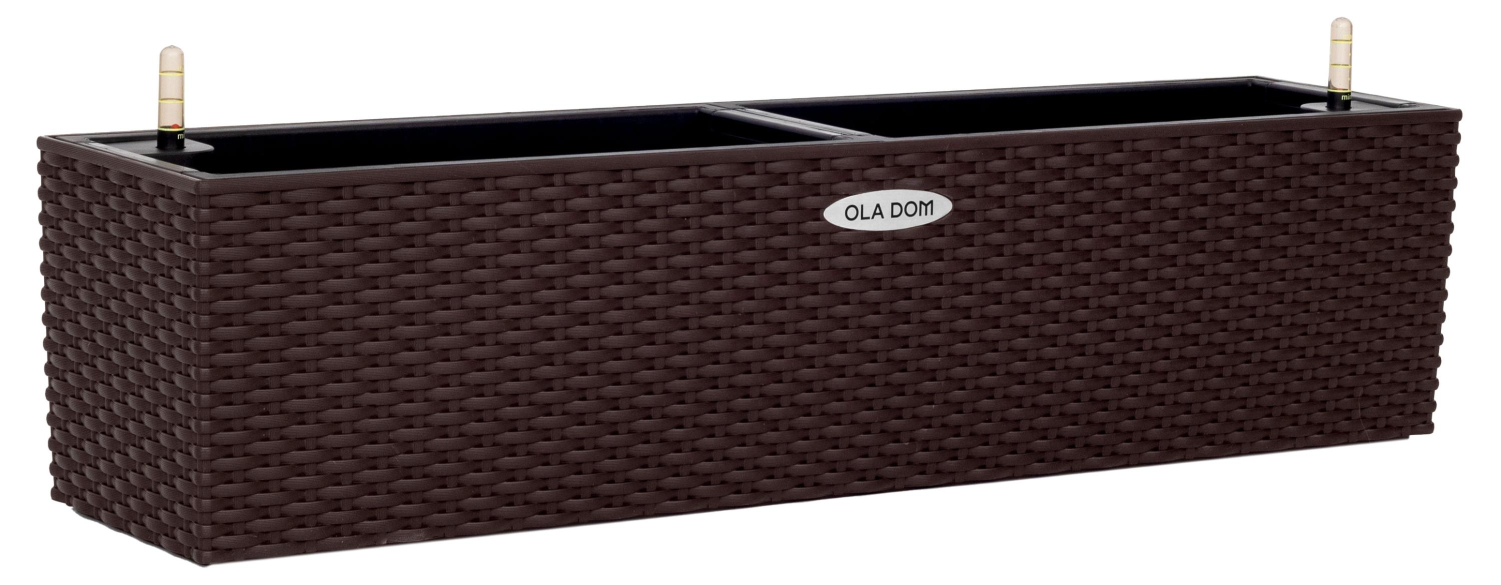 

Ящик балконный OLA DOM Rattan коричневый, 80 см
