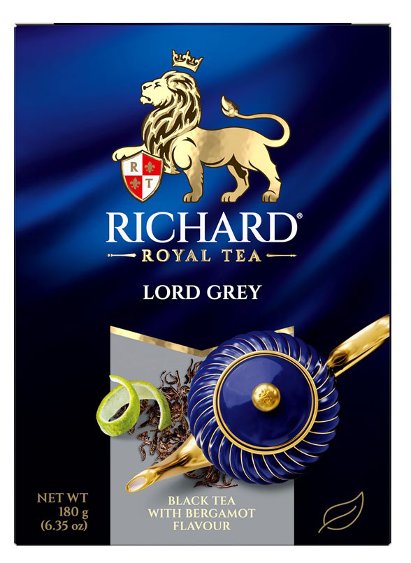 

Чай черный RICHARD Lord Grey крупнолистовой, 180 г