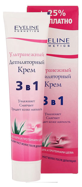 

Крем депиляторный Eveline Ультранежный 3 в 1, Eveline, 125 мл
