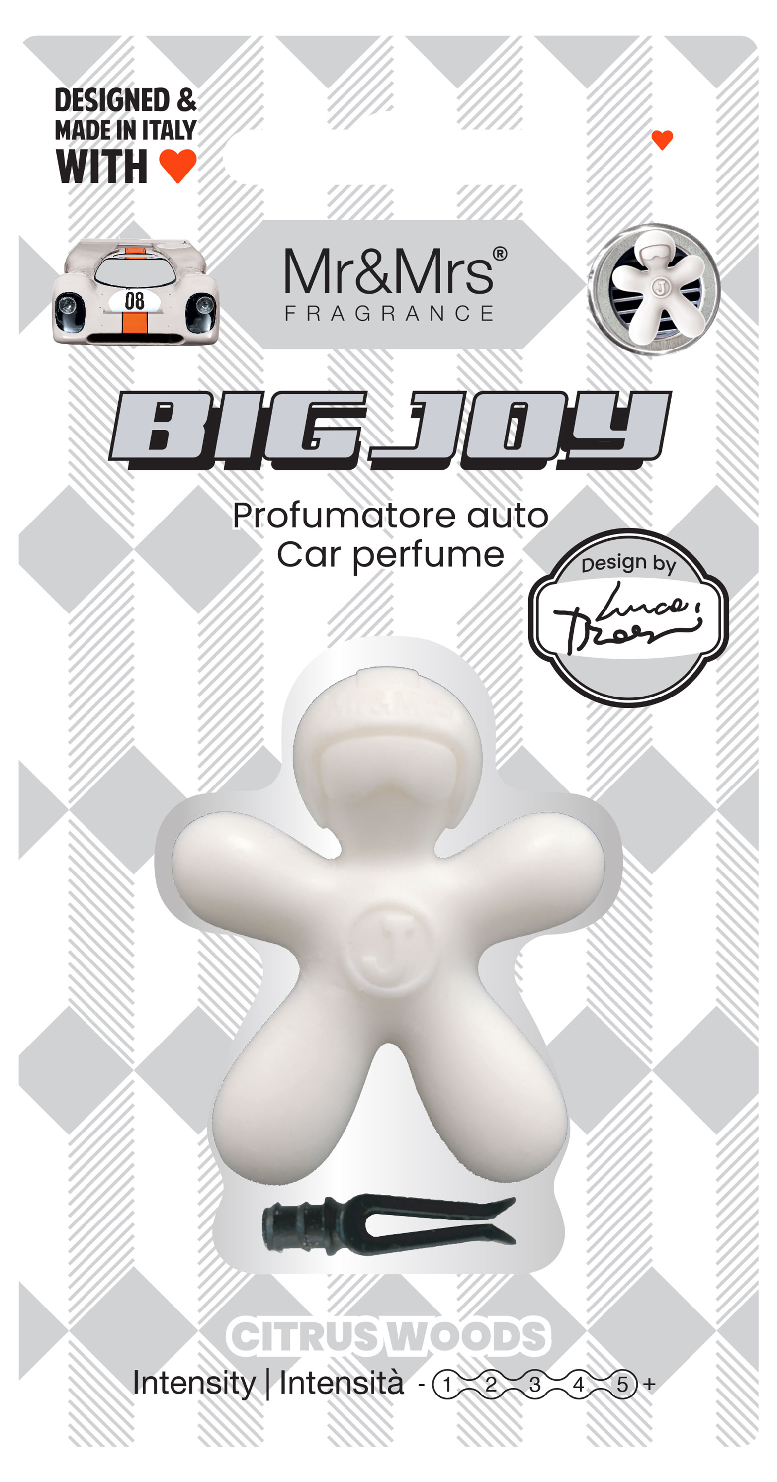 

Ароматизатор для автомобиля Mr & Mrs Fragrance BIG JOY Цитрусовое дерево, 5,5 см