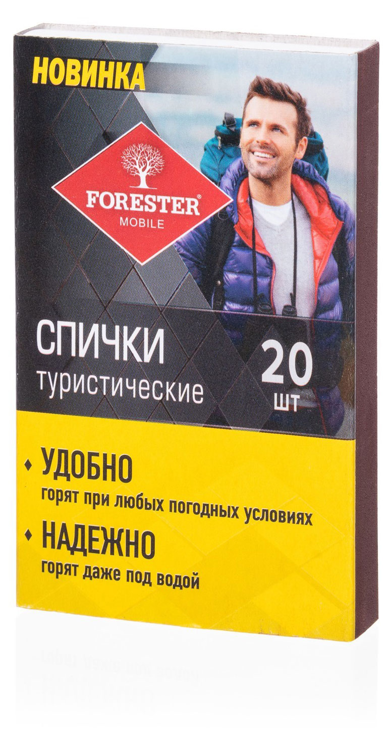 

Спички FORESTER Mobile Туристические 8,5 см, 20 шт