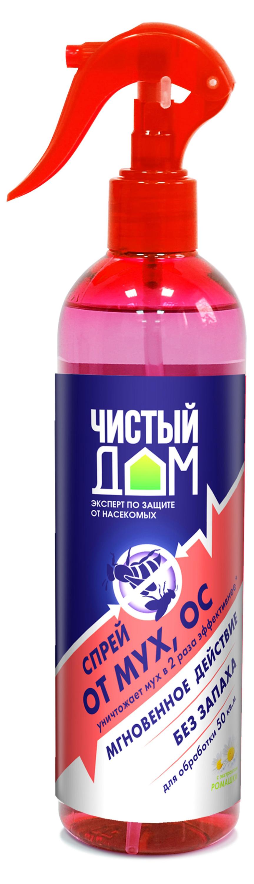 

Спрей от мух и ос Чистый дом с экстрактом ромашки, 400 мл
