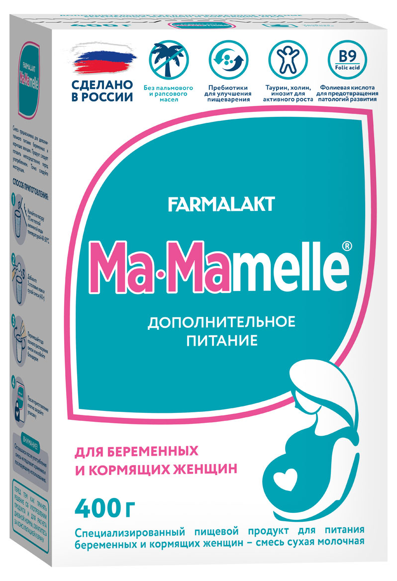 

Сухая смесь молочная Mamelle для беременных и кормящих женщин, 400 г