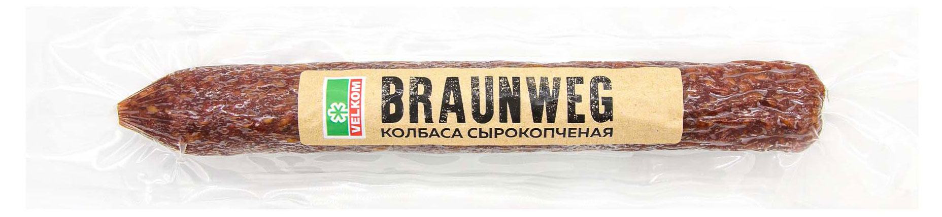 

Колбаса сырокопченая ВЕЛКОМ BRAUNWEG Брауншвейгская полусухая ГОСТ, 165 г