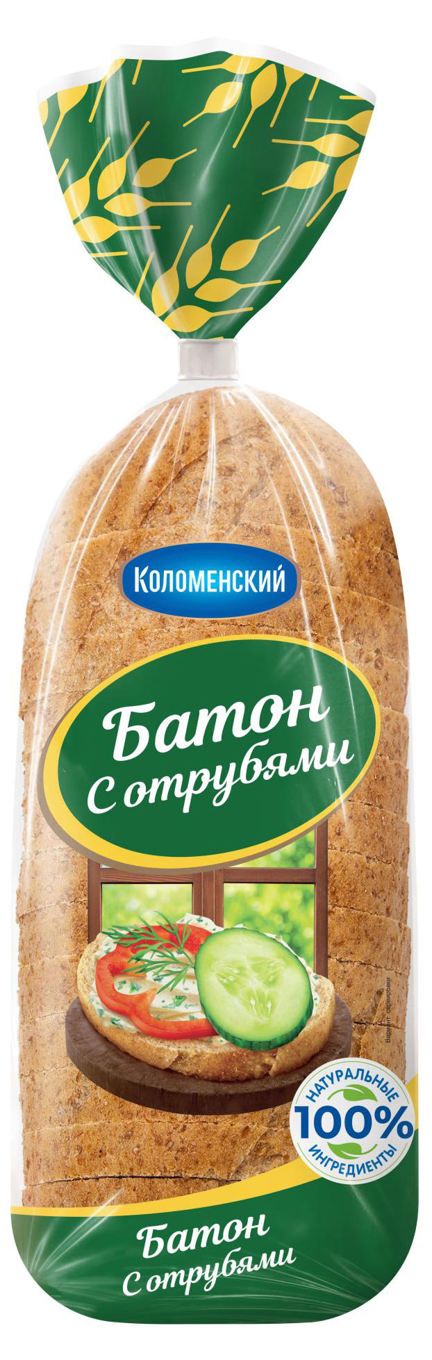 

Хлеб пшеничный Коломенский с отрубями нарезка, 300 г