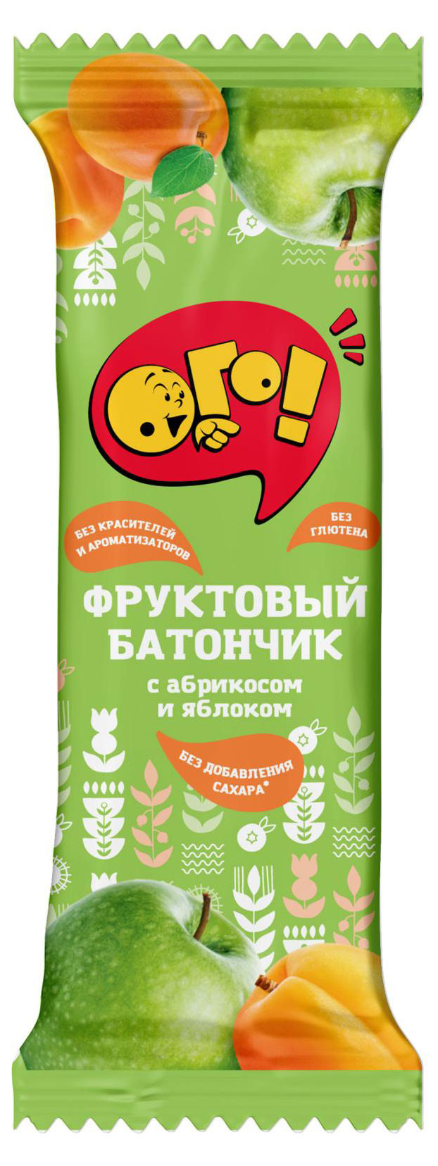 

Батончик фруктовый ОГО! абрикос и яблоко, 30 г