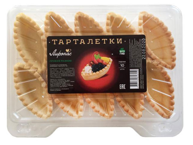 

Тарталетки ЛИРОНАС лодочки, 110 г