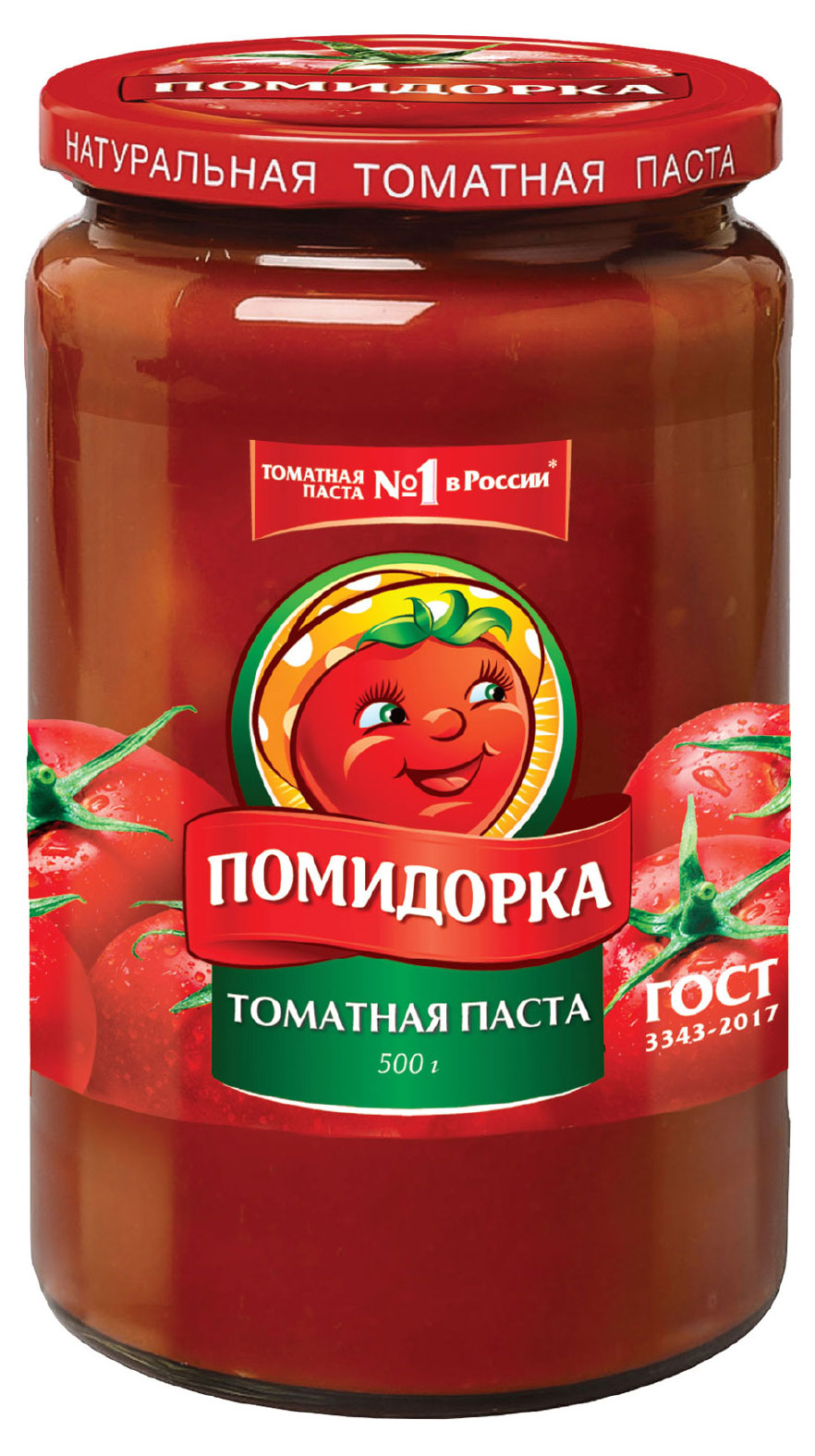 

Паста томатная ПОМИДОРКА 100% натуральная, 480 мл