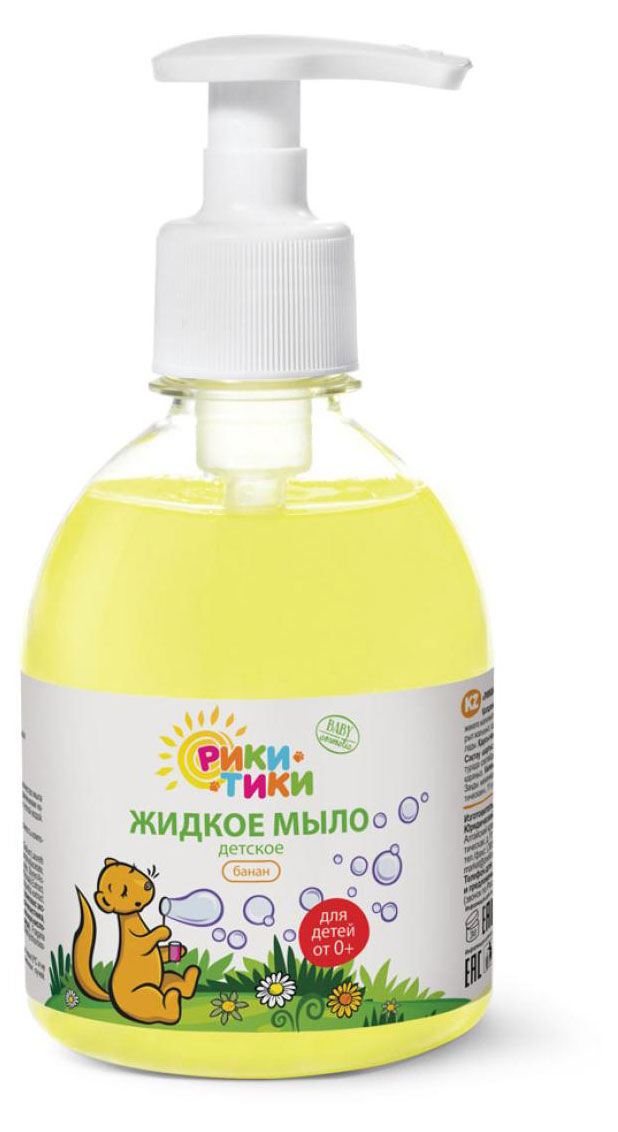 

Мыло жидкое детское Две линии Рики Тики Клубника-банан, 300 мл
