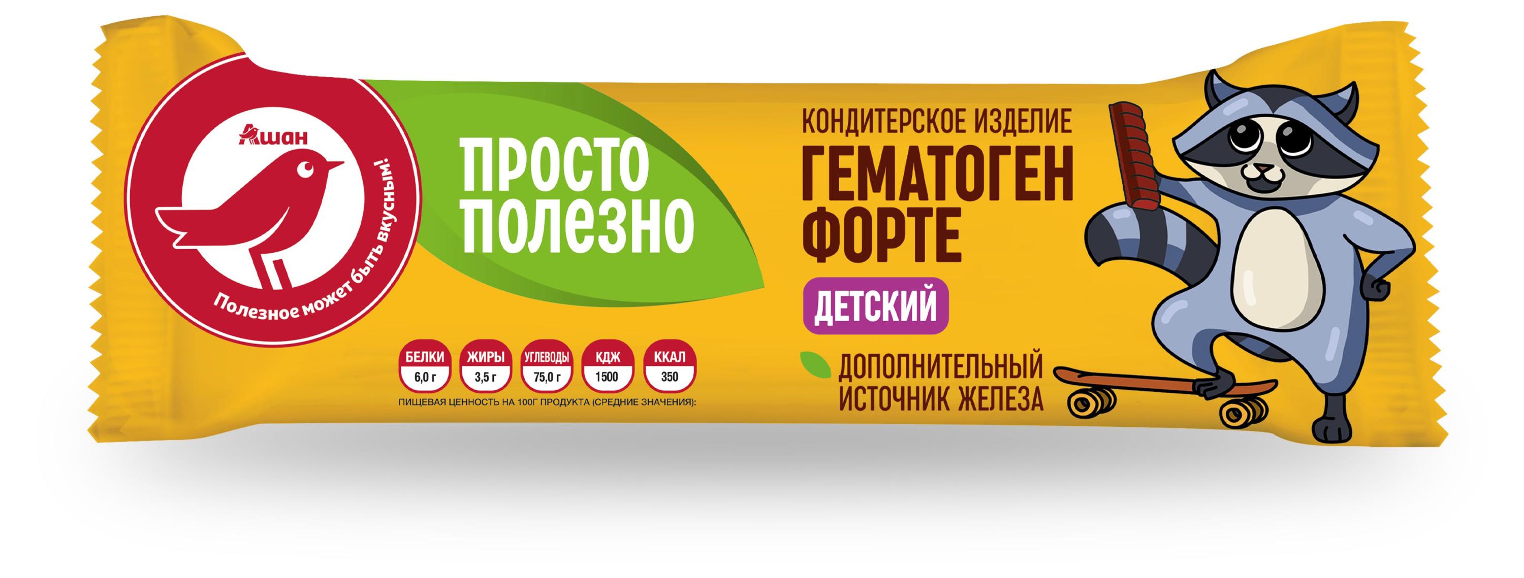 

Гематоген АШАН Красная птица детский, 40 г