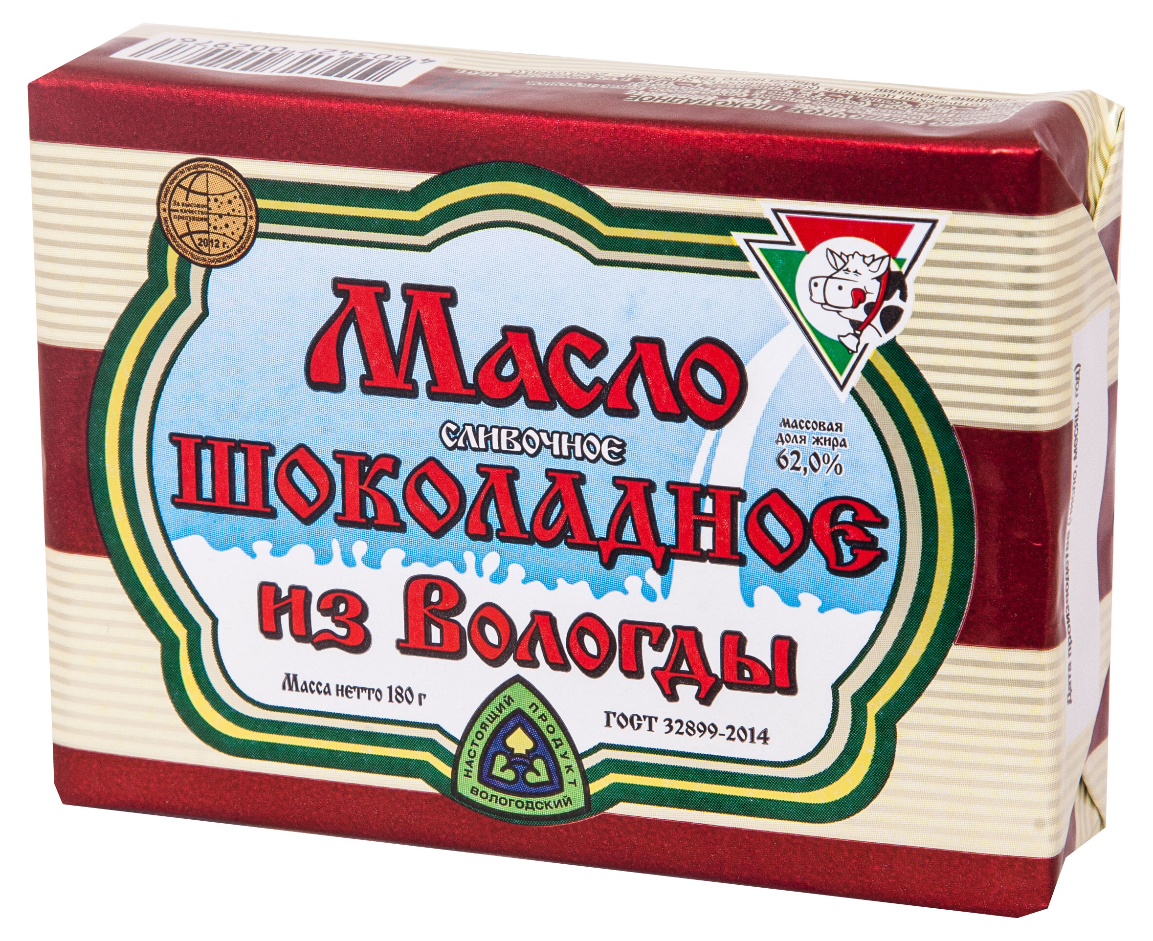 

Масло сливочное Из Вологды Шоколадное 62% БЗМЖ, 180 г