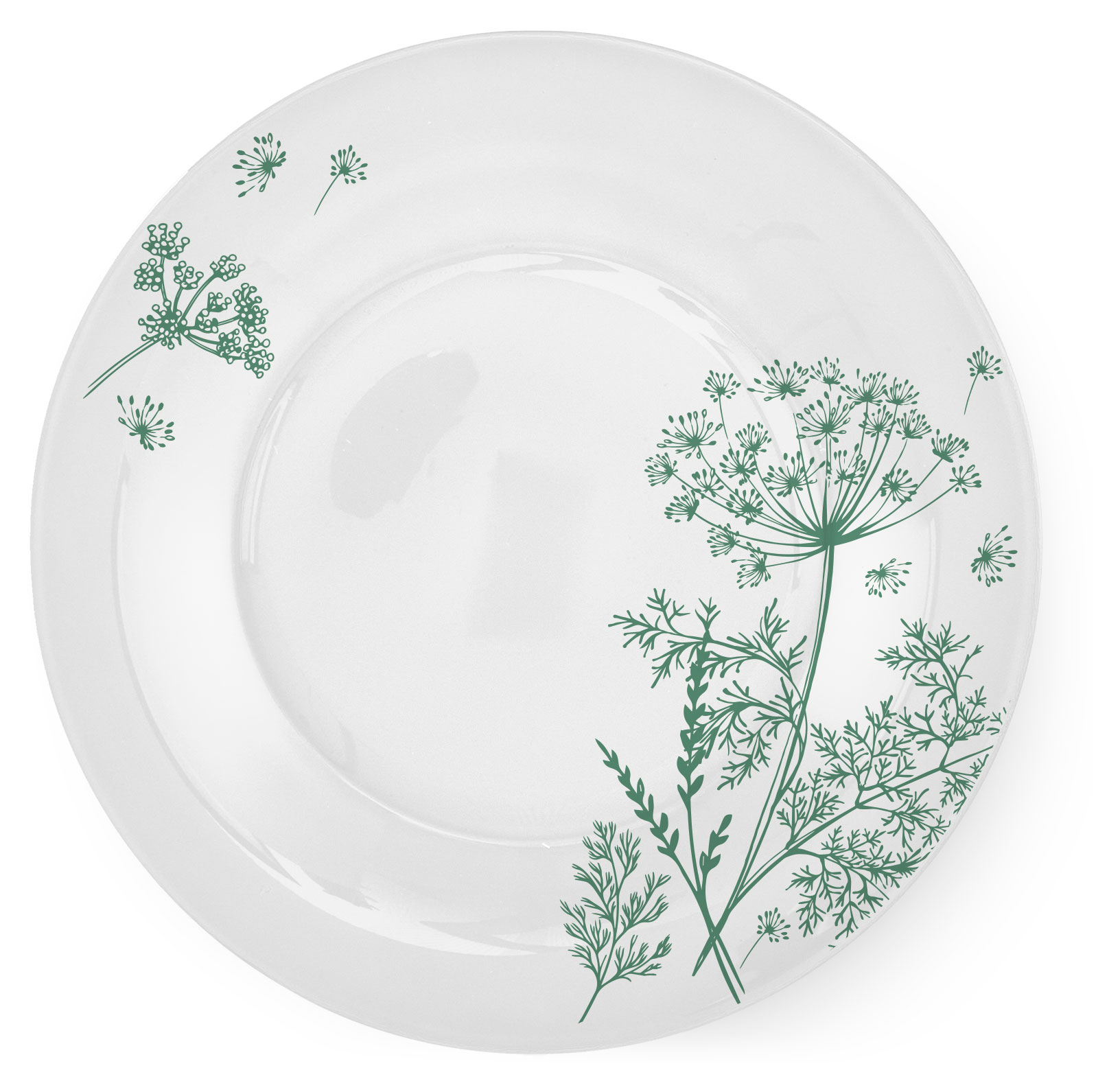 

Тарелка обеденная Spring прозрачная, 25 см