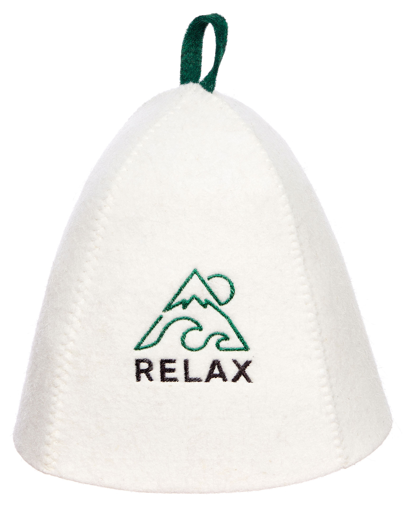 

Шапка для бани ГлавБаня с вышивкой Relax войлок
