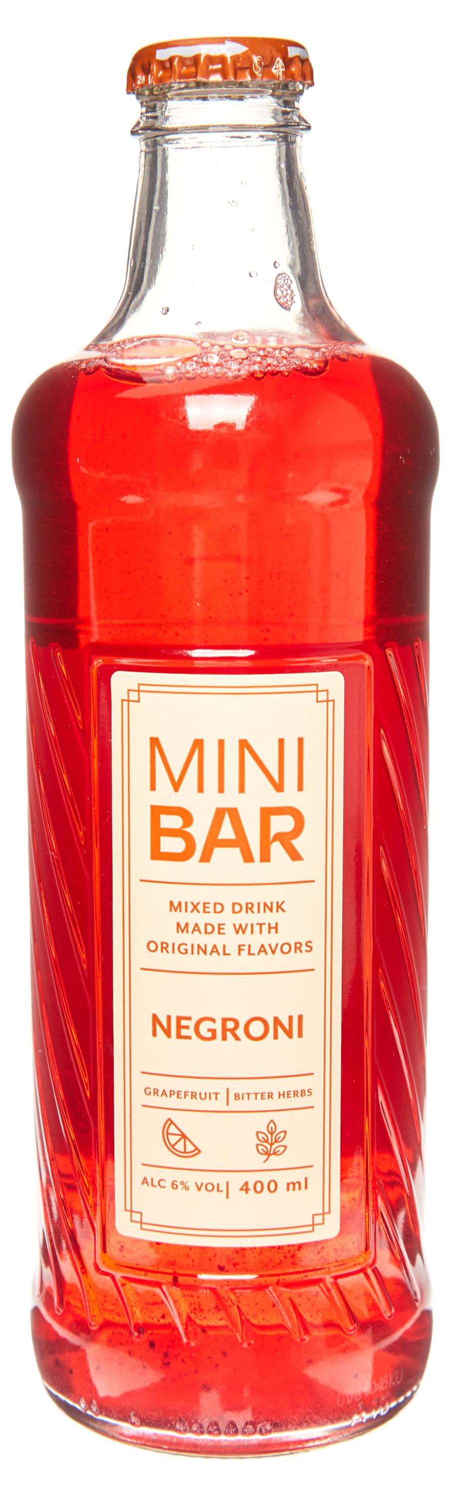 

Пивной напиток Mini Bar Negroni нефильтрованный 6%, 400 мл