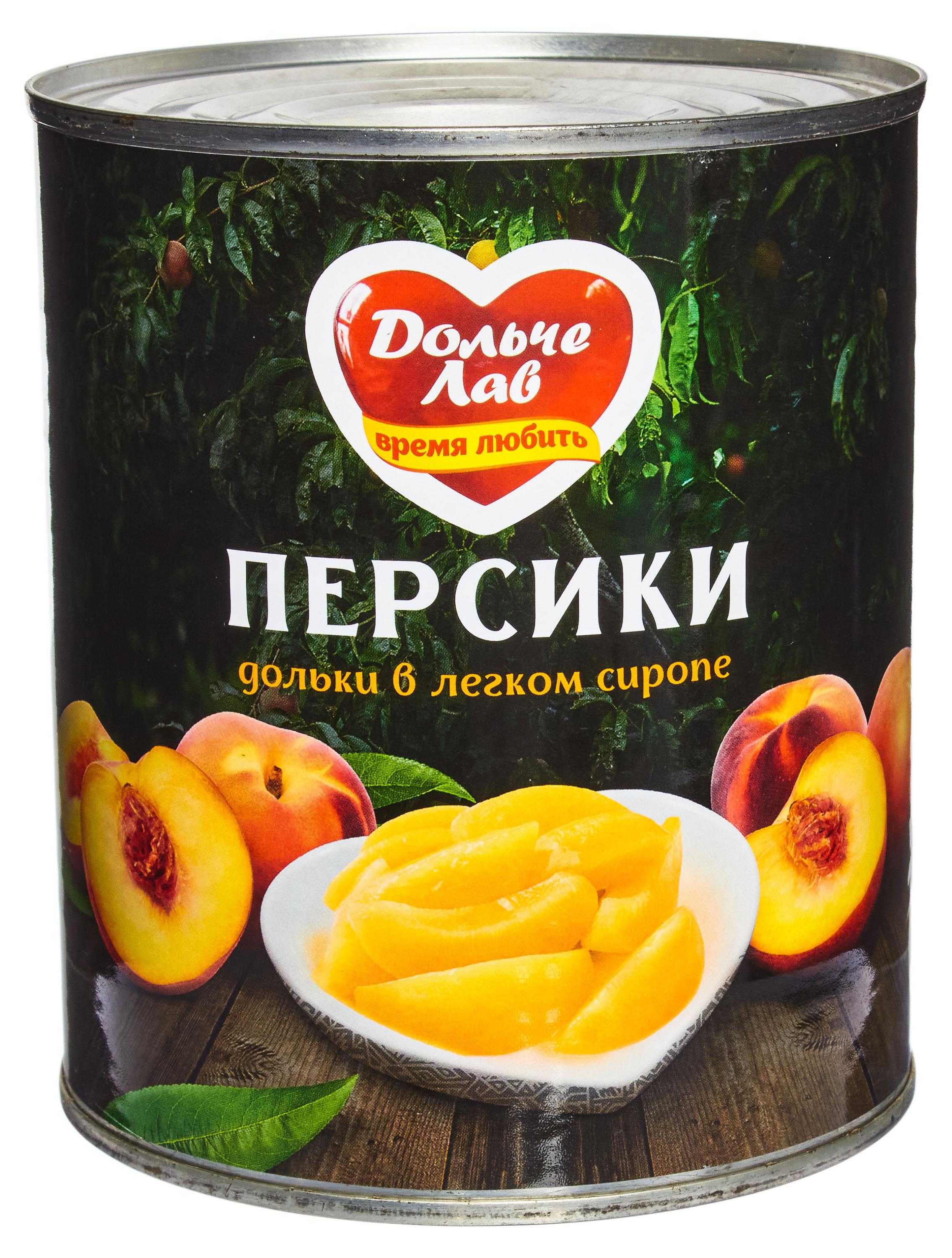 

Персики Дольче Лав дольки в сиропе, 825 г