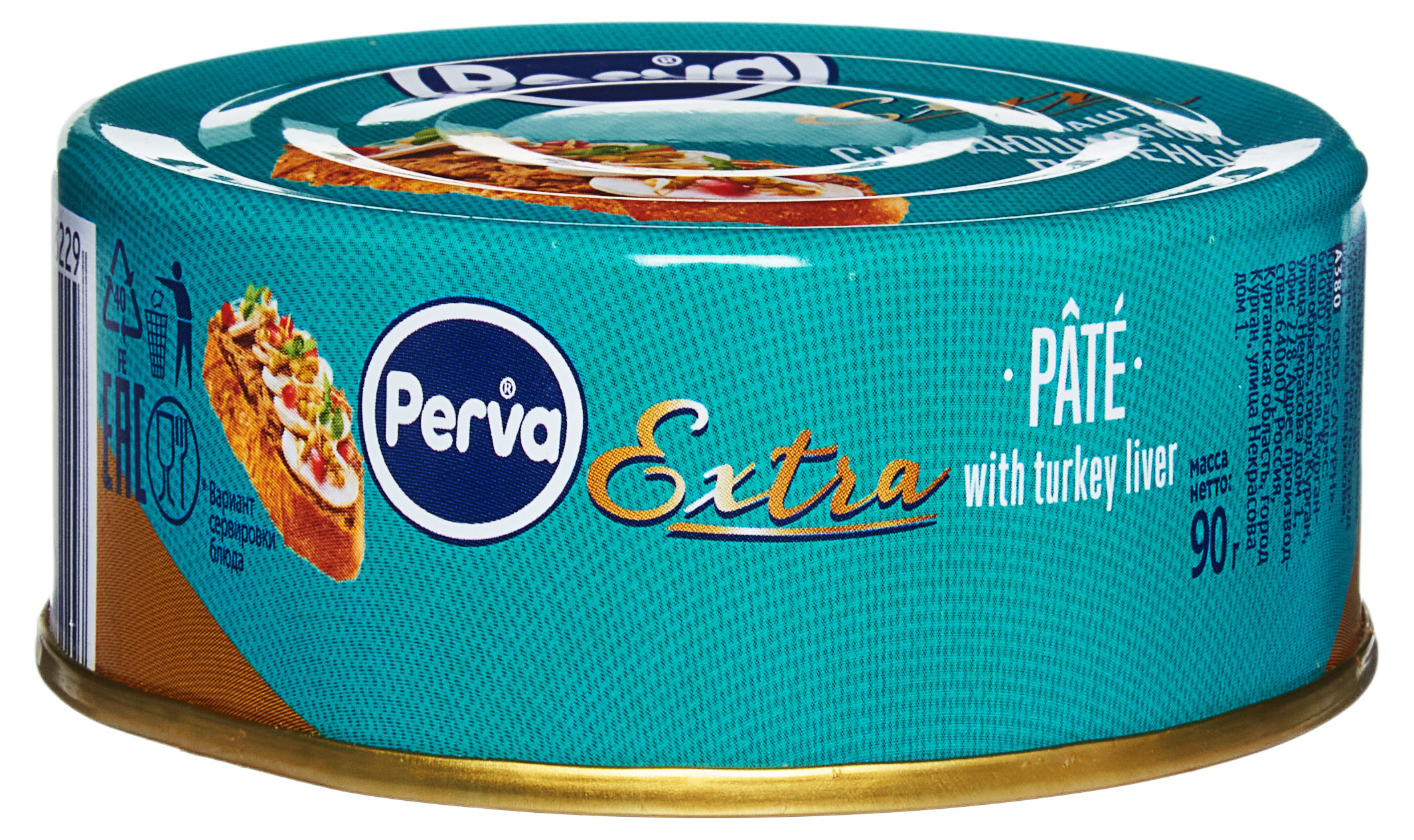 

Паштет Perva Extra печеночный с индюшиной печенью, 90 г