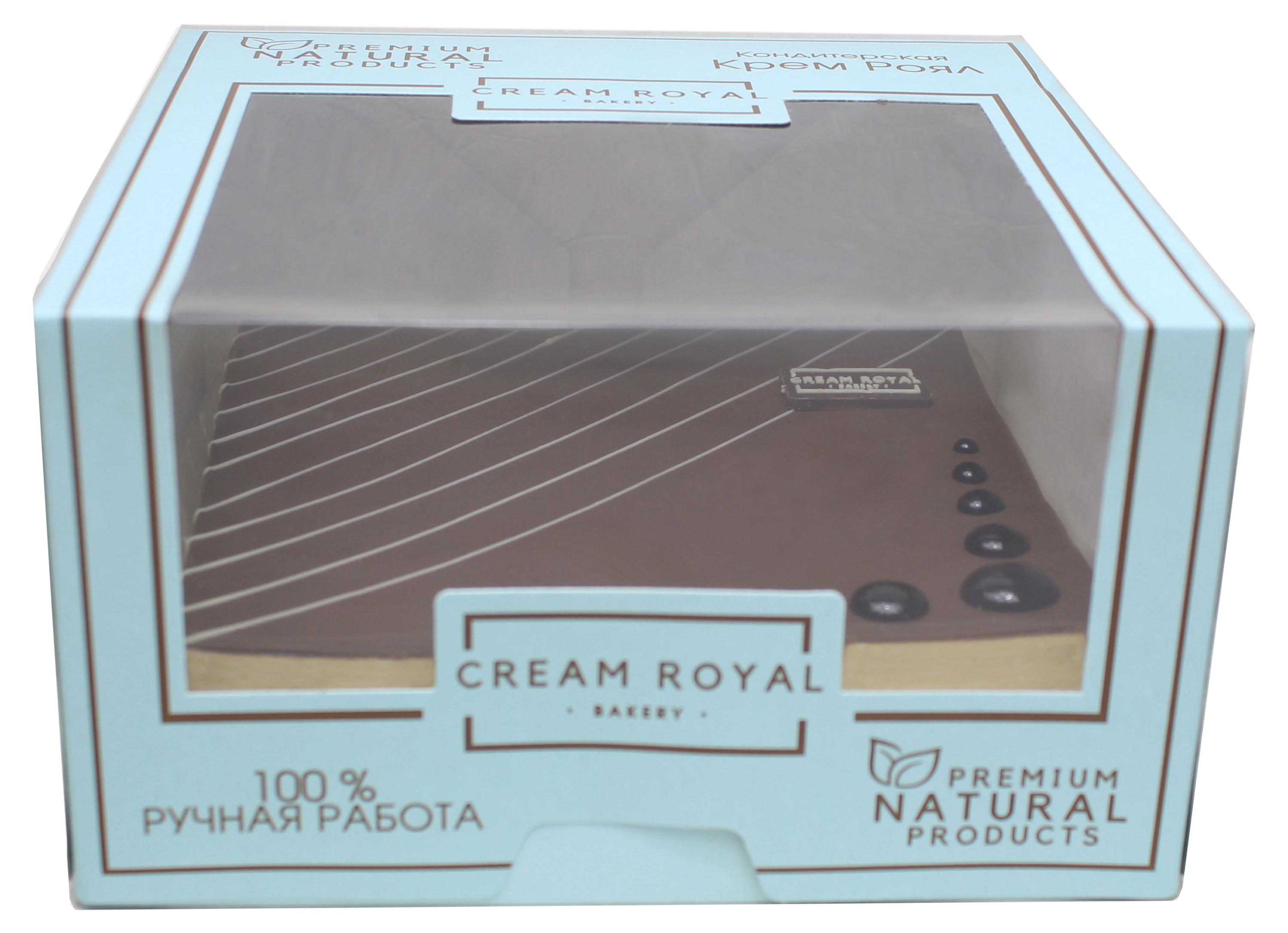 

Торт песочный Cream Royal Птичье молоко крем-суфле в шоколаде на тонком песочном корже с черным гляссажем охлажденный, 900 г