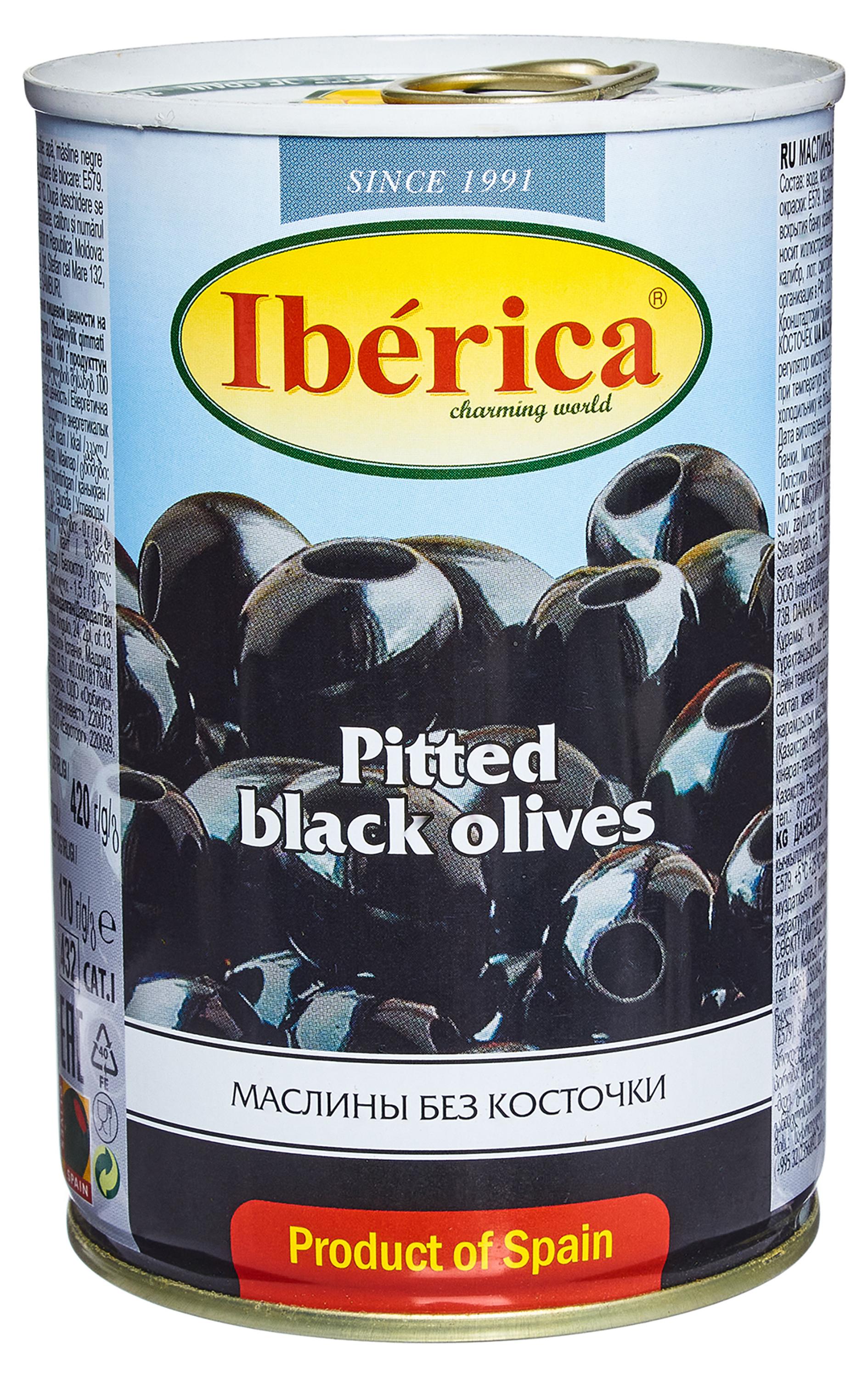 

Маслины черные Iberica без косточек, 420 г