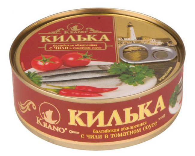 

Килька Keano в томате с перцем чили, 240 г