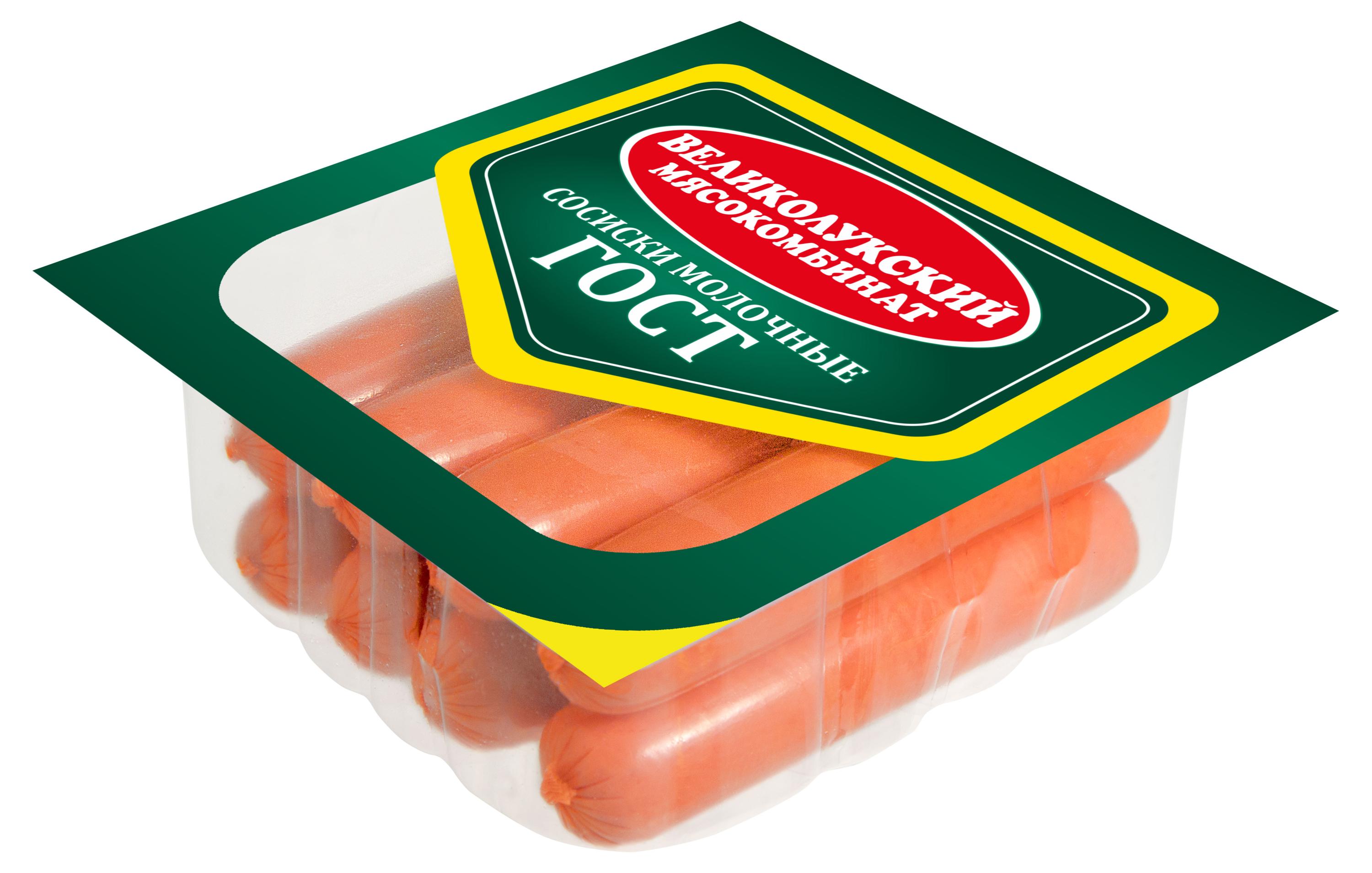 

Сосиски Великолукский мясокомбинат Молочные ГОСТ, 330 г